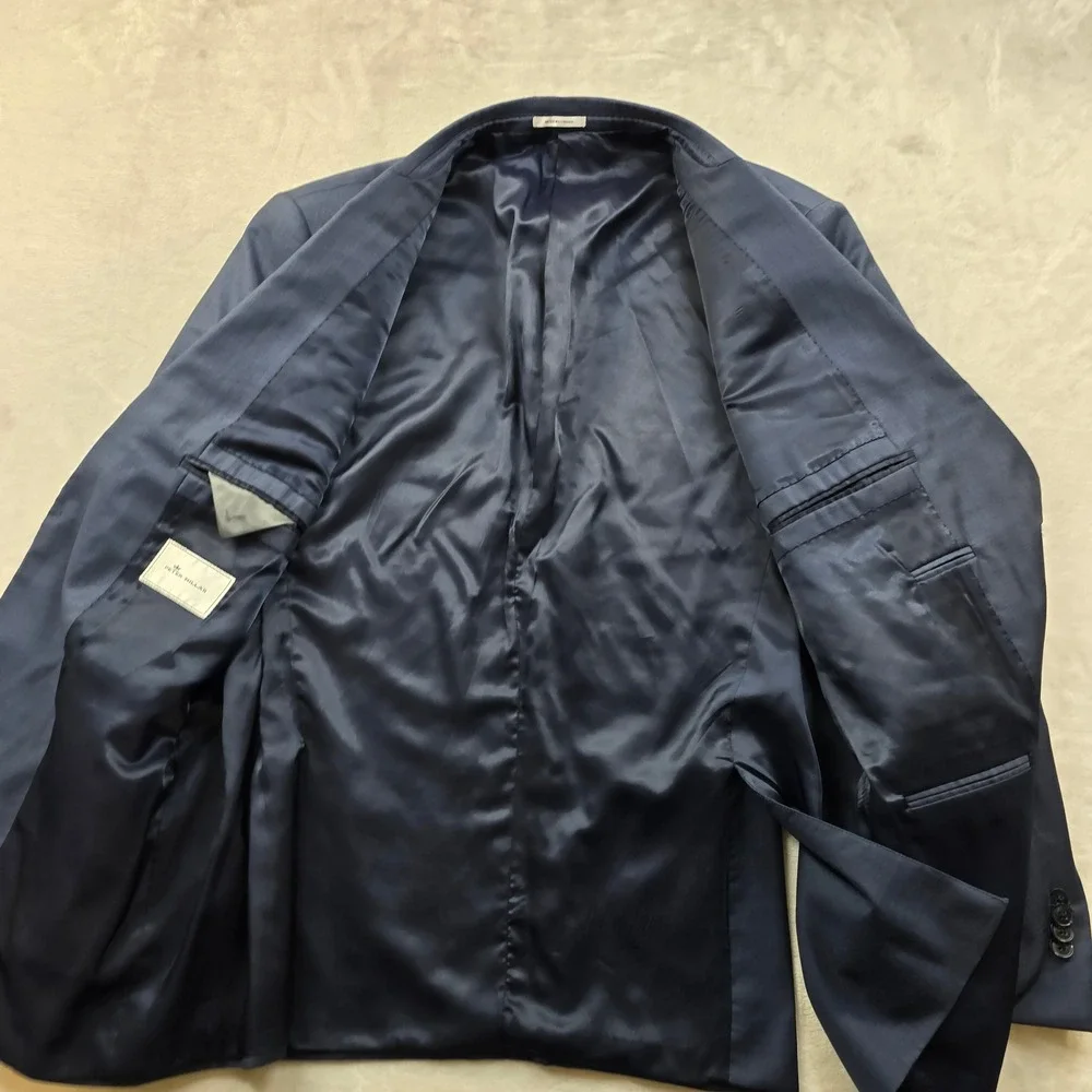 Peter Millar Wool Suit Jacket Mens 46R‎ 46 Blue Blazer Sport Coat